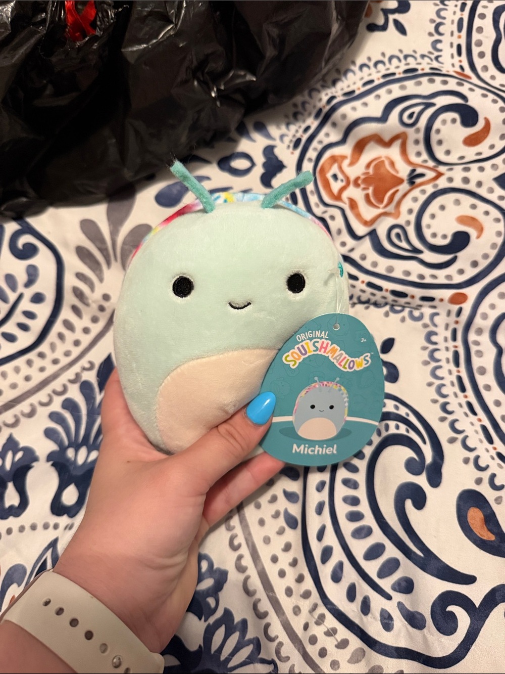 Squishmallows Michiel Plush - Mint & Cream Narwhal